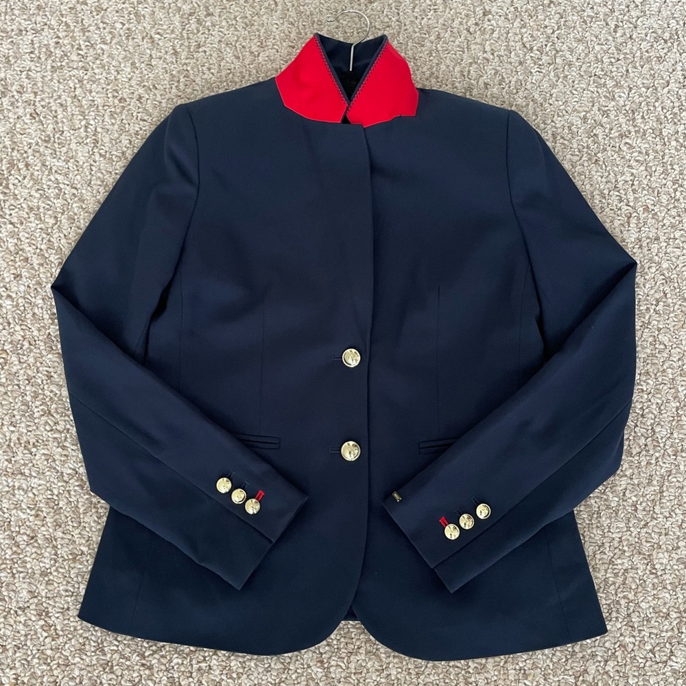RARE Tommy Hilfiger Limited Edition Navy Blazer | Gold Buttons & Red Collar - Picture 6 of 16
